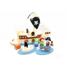 Wooden Pirate Playset